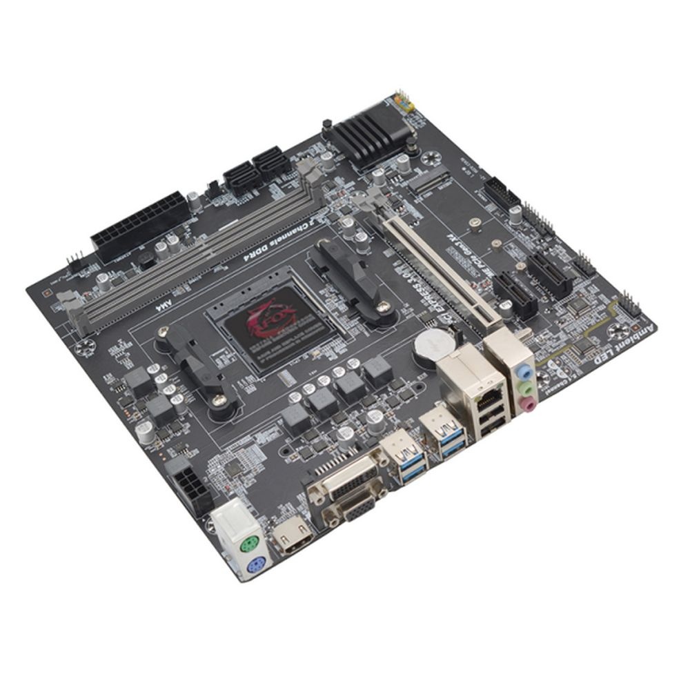 Материнская плата AFOX B450D4-MA-V4, AM4, AMD B450, 2xDDR4, 4xSATA, 1xM.2, 1xPCIe 3.0 x16, 2xPCIe x1