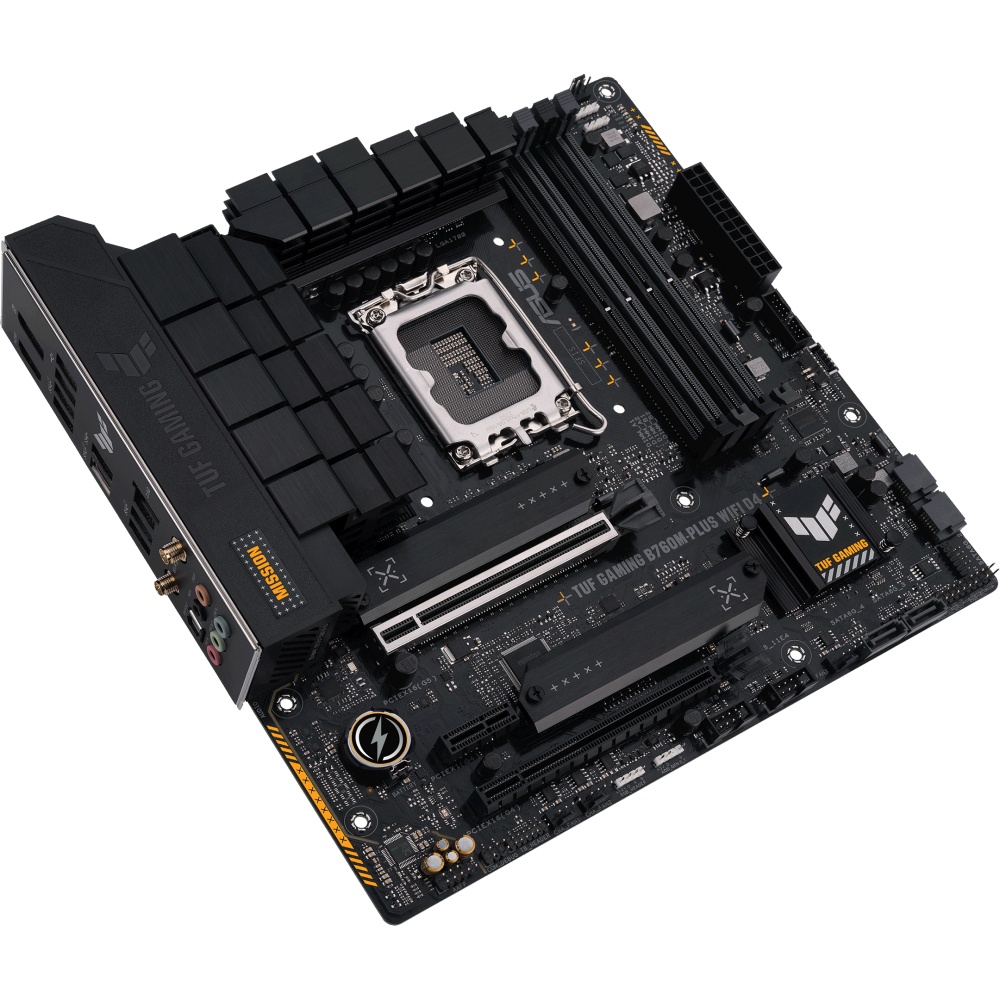 Материнская плата ASUS TUF GAMING B760M-PLUS WIFI D4, LGA 1700, Intel B760, 4xDDR4, 4xSATA, 2xM.2, 1