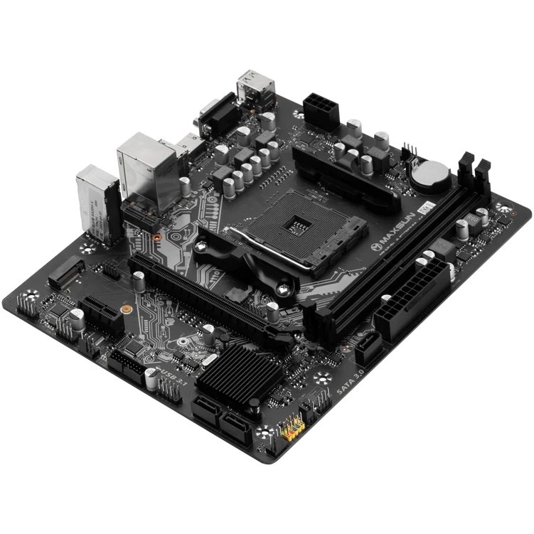 Материнская плата Maxsun Challenger A520M-K, AM4, AMD A520, 2xDDR4, 3xSATA, 1xM.2, 1xPCIe 3.0 x16, 1