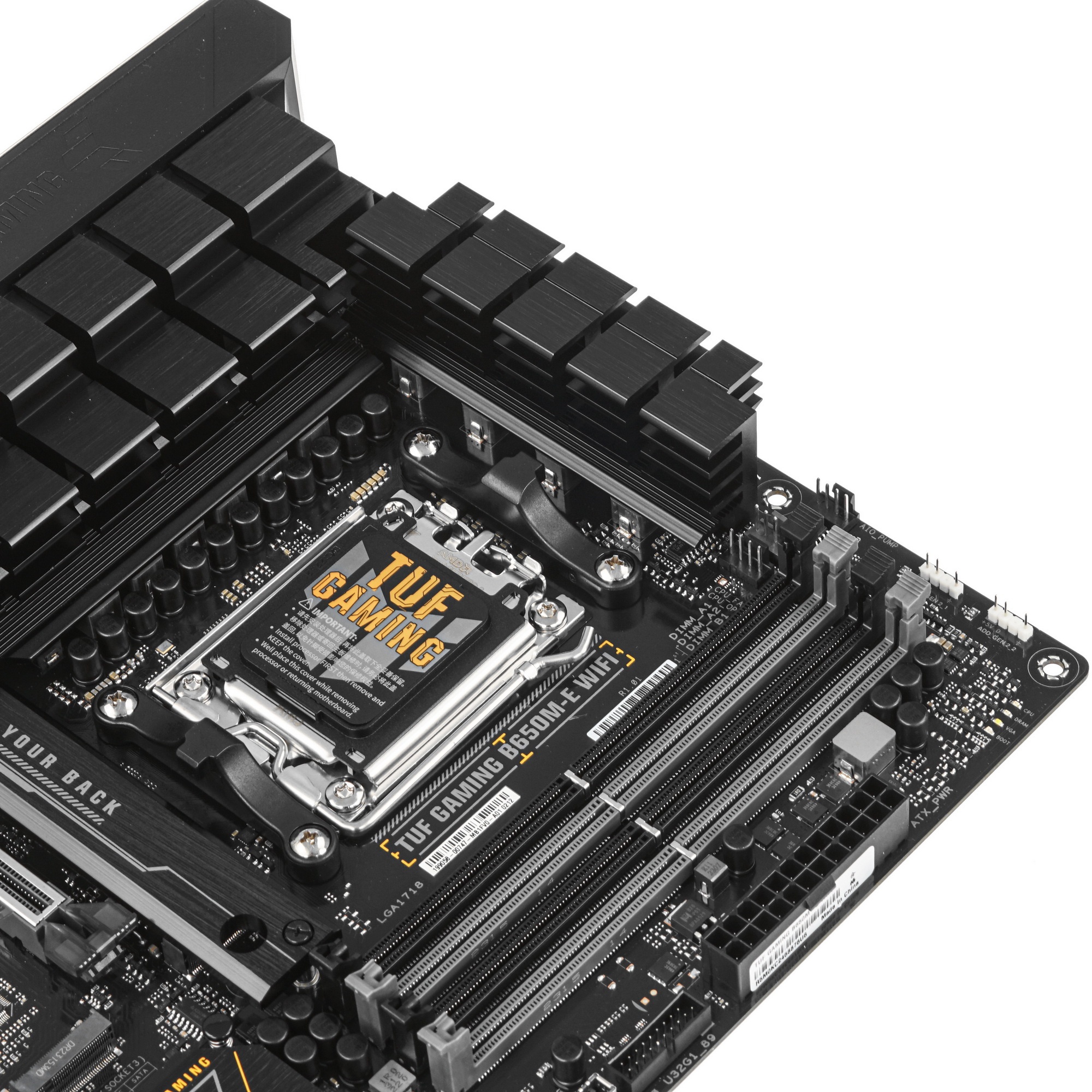 Материнская плата ASUS TUF GAMING B650M-E WIFI, AM5, AMD B650, 4xDDR5, 4xSATA, 2xM.2, 1xPCI-E 4.0 x1