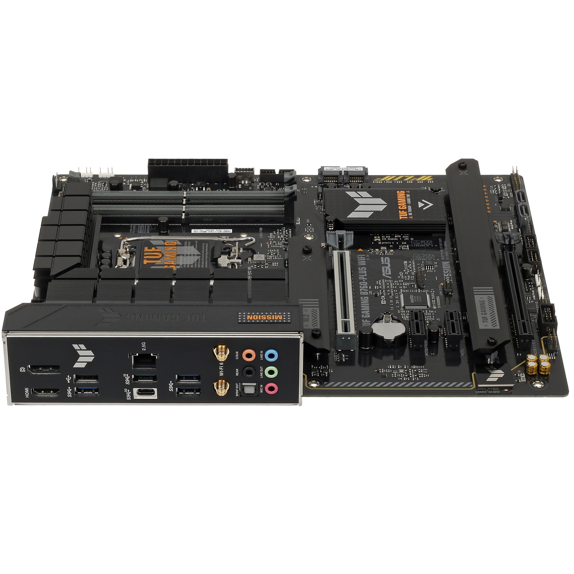 Материнская плата ASUS TUF GAMING B760-PLUS WIFI, LGA 1700, Intel B760, 4xDDR5, 4xSATA, 3xM.2, 1xPCI