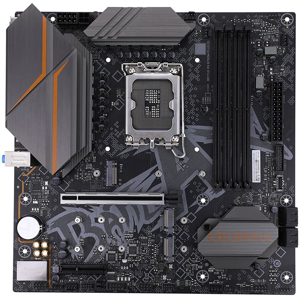 Материнская плата Colorful BATTLE-AX B760M-PLUS D5 V20, LGA 1700, Intel B760, 4xDDR5, 4xSATA, 3xM.2,