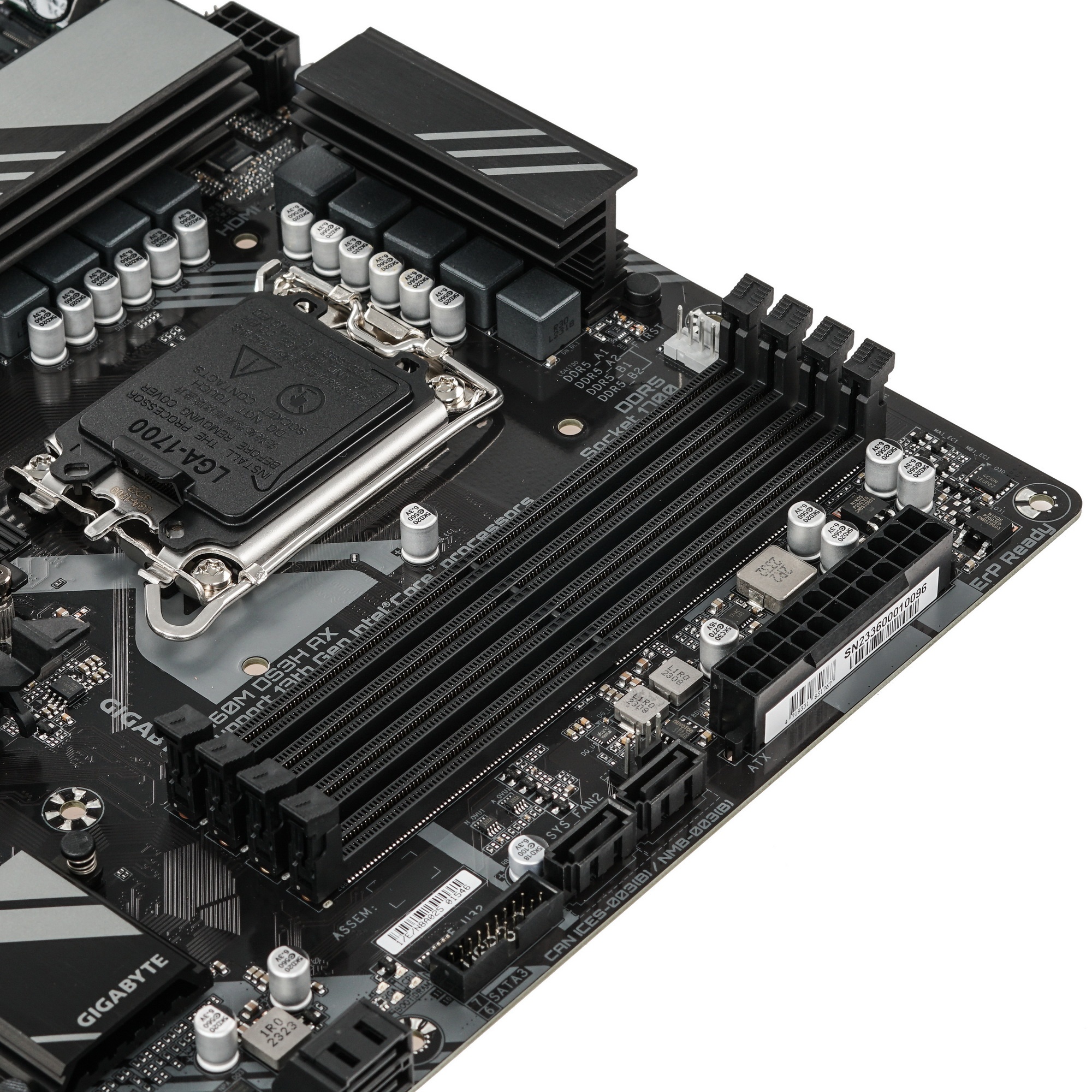 Материнская плата Gigabyte B760M DS3H AX (V1.2), LGA 1700, Intel B760, 4xDDR5, 4xSATA, 2xM.2, 1xPCI-
