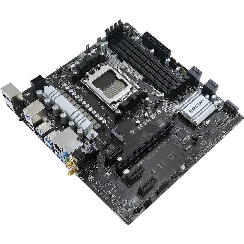 Материнская плата Biostar B650MT-E Pro SocketAM5 AMD B650 4xDDR5 mATX AC`97 8ch(7.1) 2.5Gg RAID+HDMI