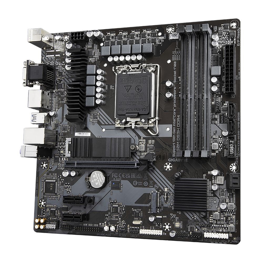 Материнская плата Gigabyte B760M DS3H DDR4, Socket 1700, Intel®B760, 4xDDR4-3200, D-SUB+HDMI+DP+DP,