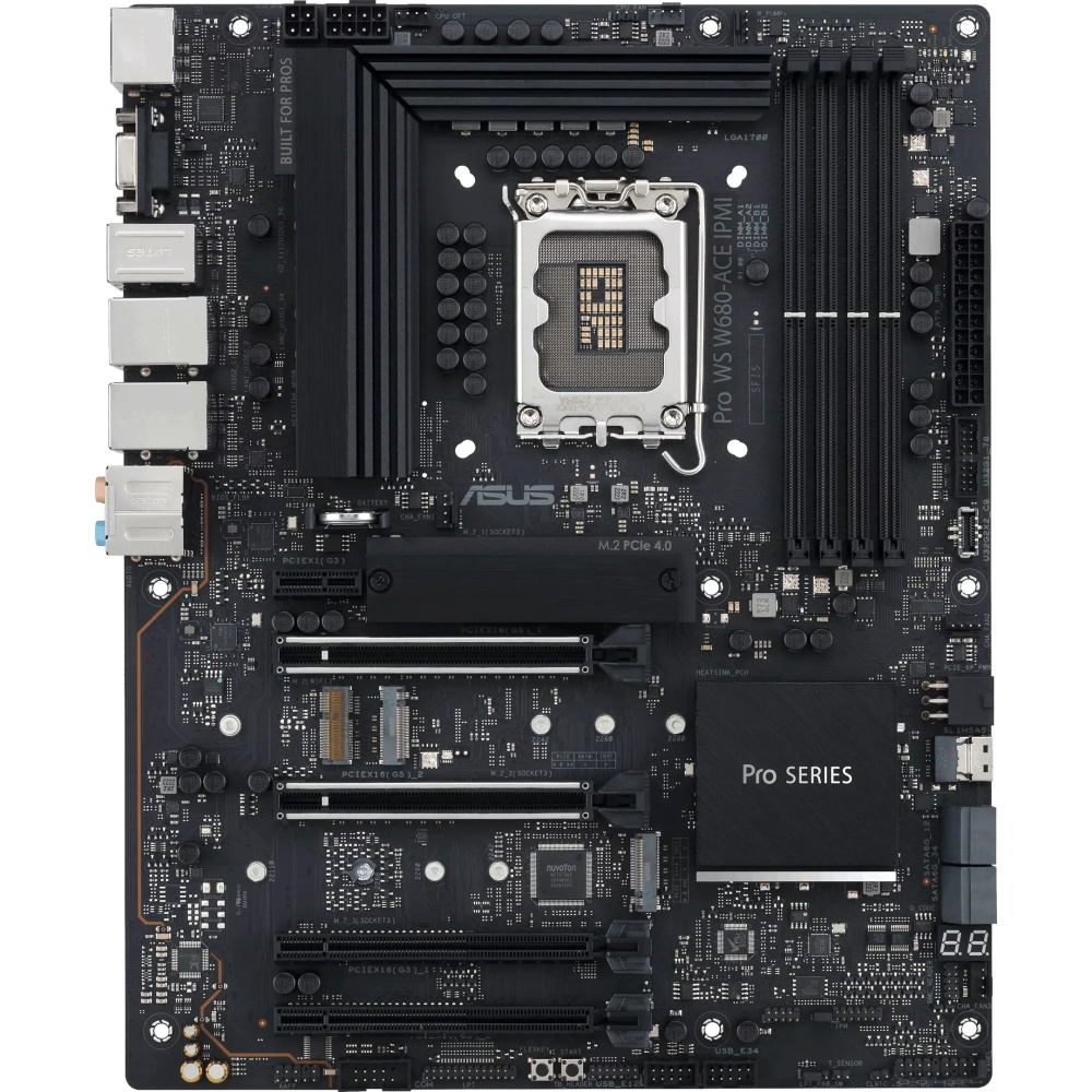 Материнская плата ASUS PRO WS W680-ACE IPMI LGA1700 ATX 4xDDR5 4xPCIEx16 PCIEx1 3xM.2 USB-C DP HDMI