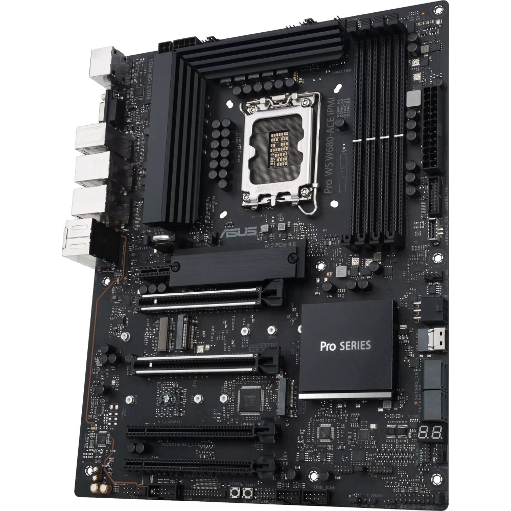 Материнская плата ASUS PRO WS W680-ACE IPMI LGA1700 ATX 4xDDR5 4xPCIEx16 PCIEx1 3xM.2 USB-C DP HDMI