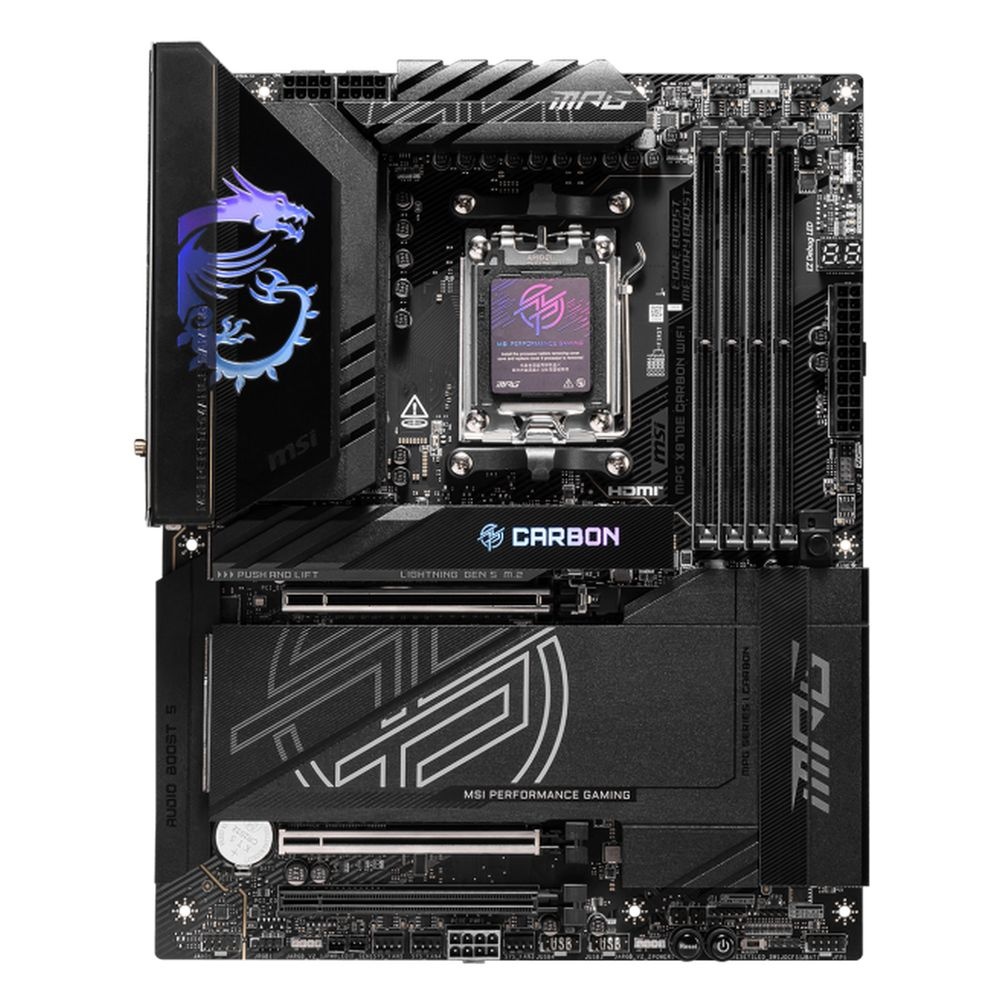 Материнская плата MSI OEM MPG X870E CARBON WIFI X870, AM5, 4*DDR5, 3*PCIEx16, 4*M.2, 4*TypeC, 9*USB3