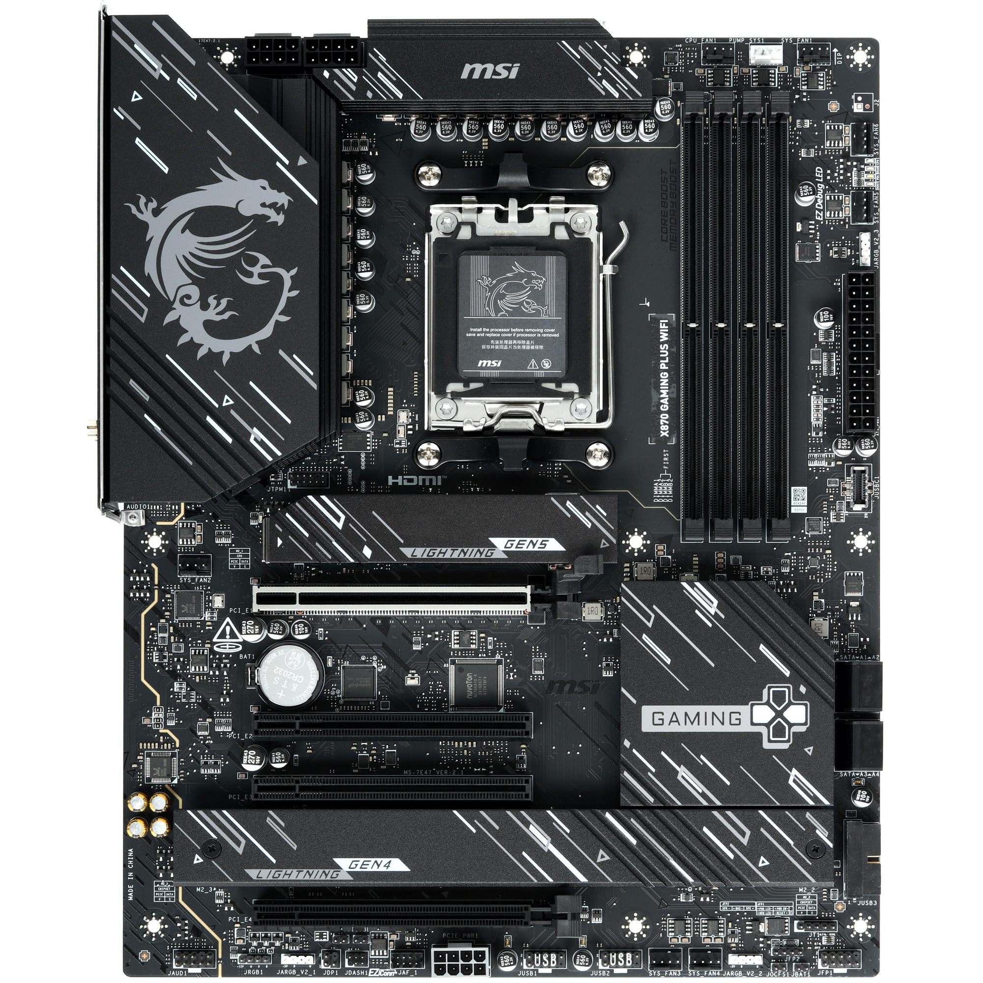 Материнская плата AMD X870 SAM5 ATX MSI X870 GAMING PLUS WIFI
