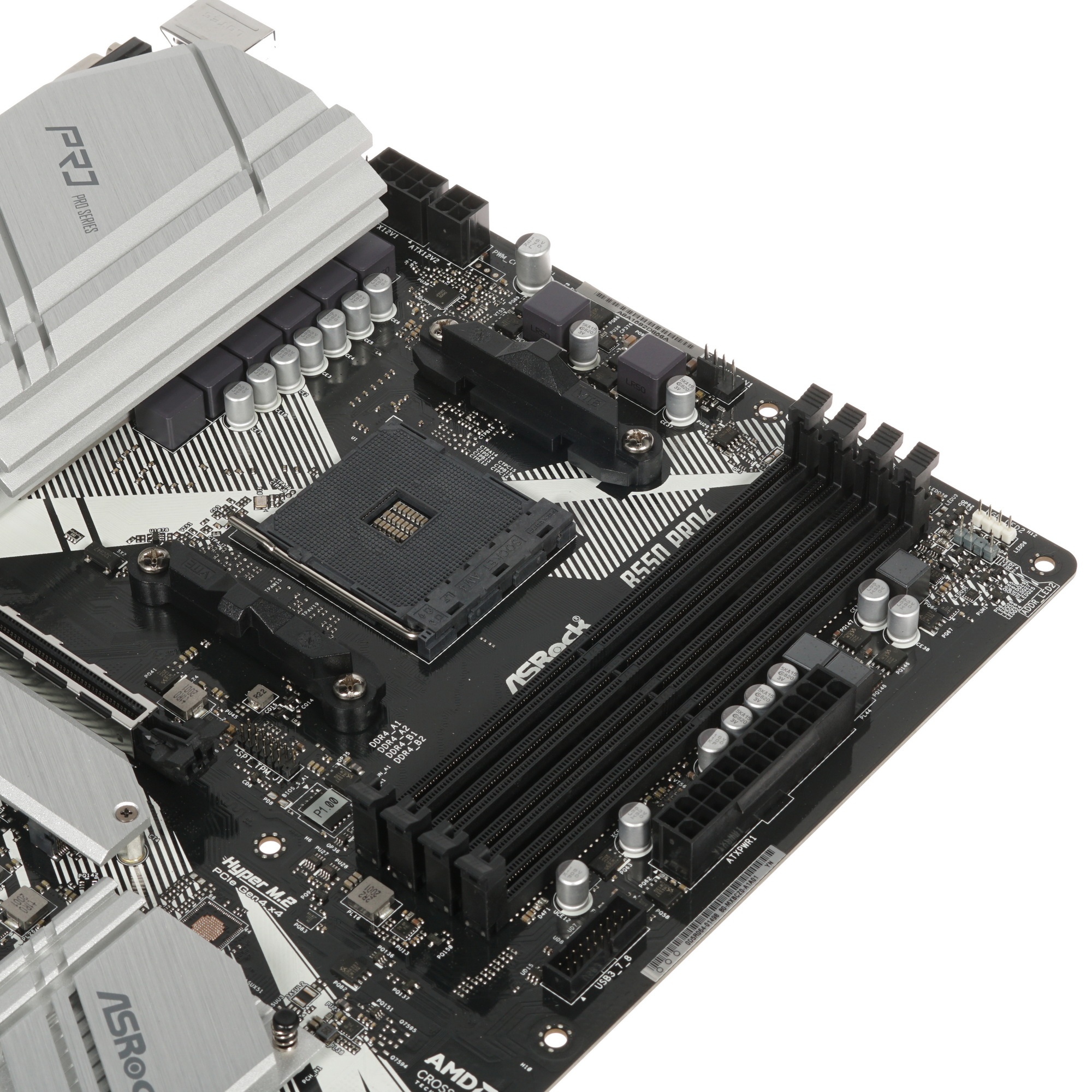 Материнская плата ASRock B550 Pro4, AM4, AMD B550, 4xDDR4, 6xSATA, 2xM.2, 1xPCIe 3.0 x16, 1xPCIe 4.0
