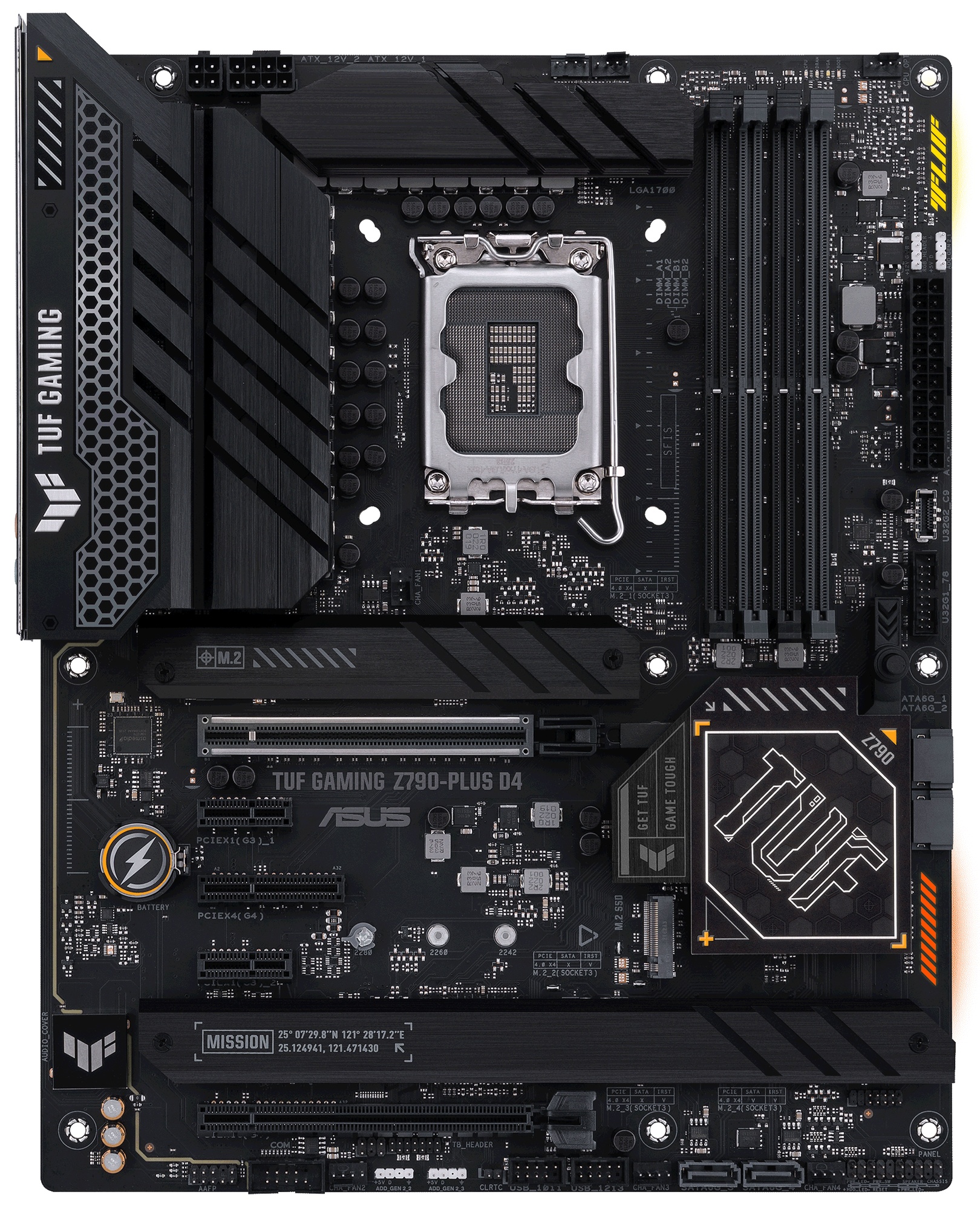 Материнская плата ASUS TUF GAMING Z790-PLUS D4, LGA 1700, Intel Z790, 4xDDR4, 4xSATA, 4xM.2, 1xPCIe
