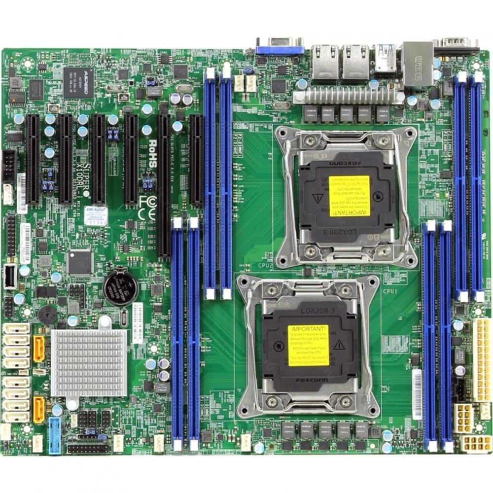 Серверная материнская плата Supermicro MBD-X10DRL-i-B, сокет LGA 2011-v3, чипсет Intel C612, 8xDDR4,