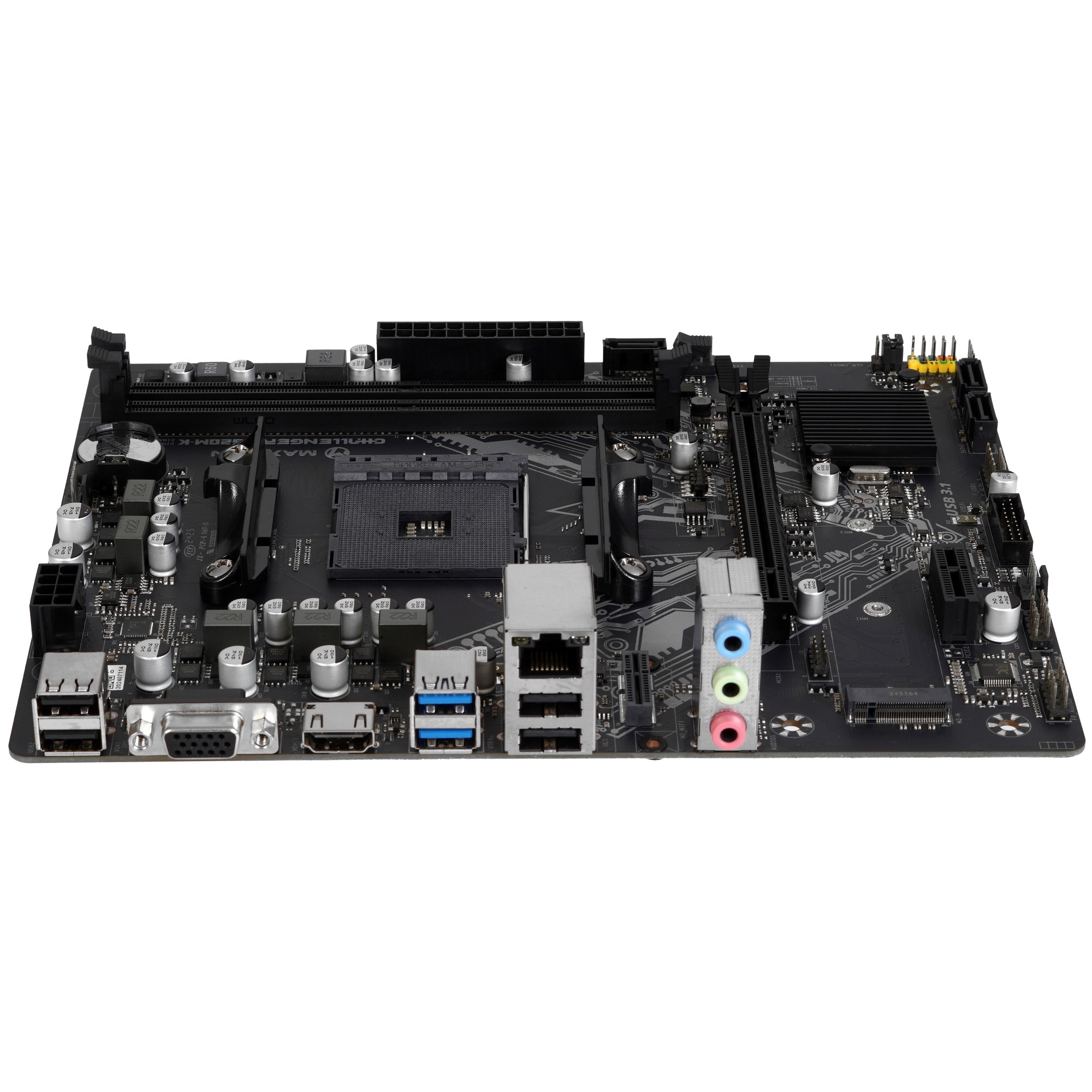 Материнская плата Maxsun Challenger A520M, AM4, AMD A520, 2xDDR4, 4xSATA, 1xM.2, 1xPCI-E 3.0 x16, 1x