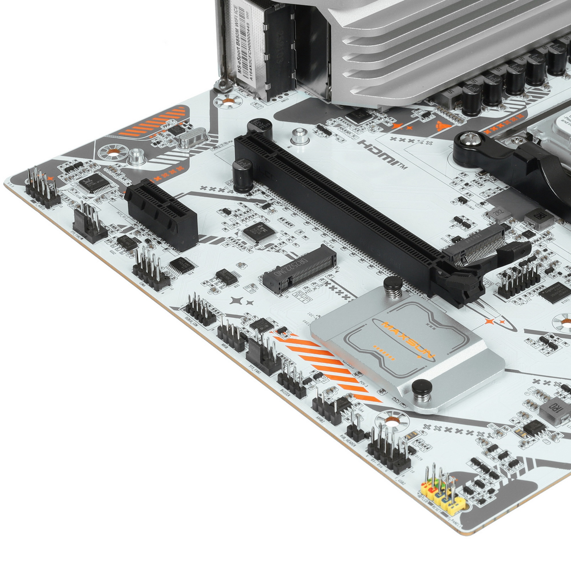 Материнская плата MAXSUN MS-eSport B850M WIFI ICE, AM5, B850, 2*DDR5, 2*SATA 3.0, 2*M.2, USB 3.2, US