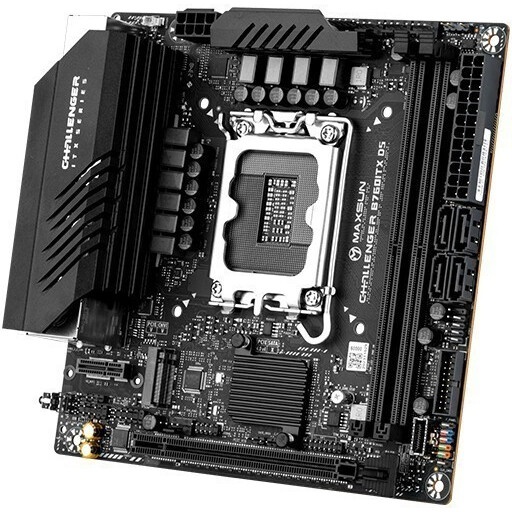 Материнская плата Maxsun Challenger B760ITX D5, LGA 1700, Intel B760, 2xDDR5, 4xSATA, 2xM.2, 1xPCIe