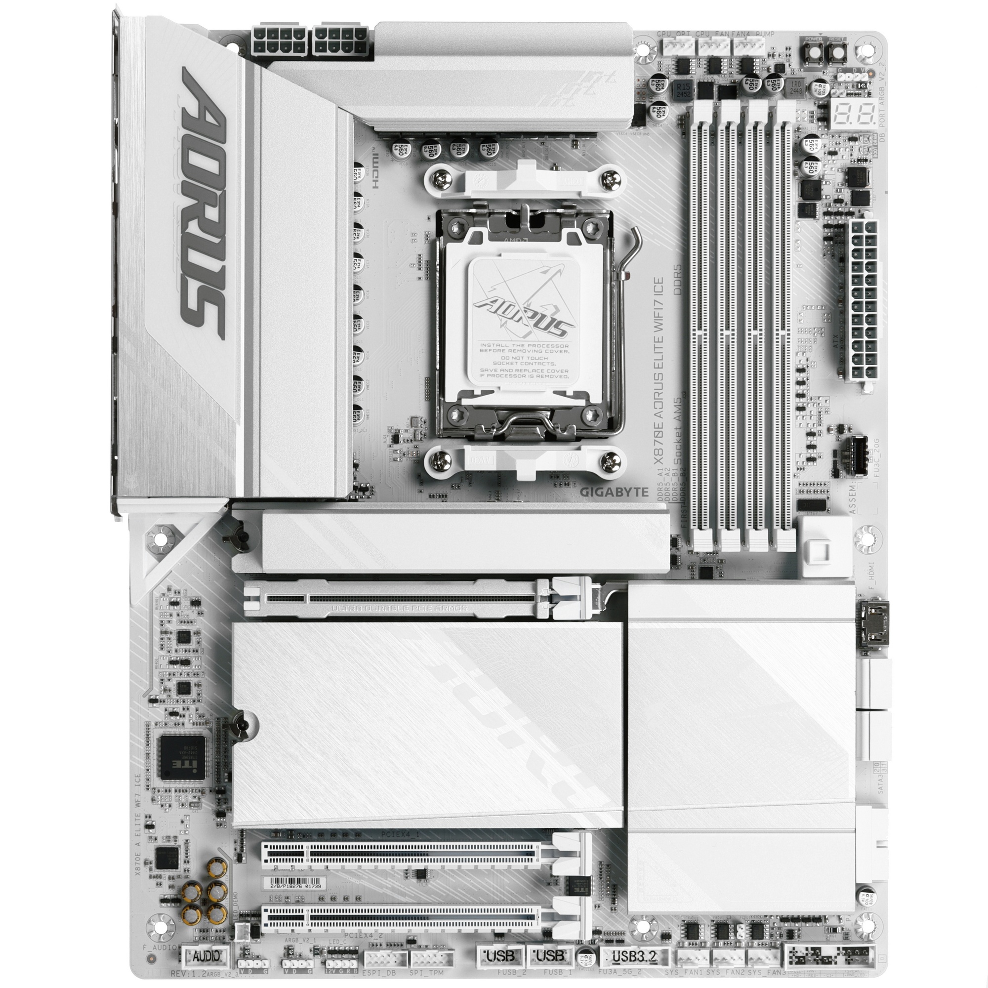 Материнская плата Gigabyte X870E AORUS ELITE WIFI7 ICE, RTL