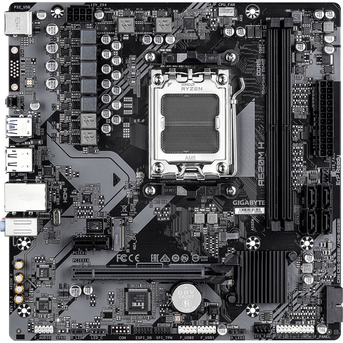 Материнская плата AMD A620 SAM5 MATX A620M H 2.0 GIGABYTE