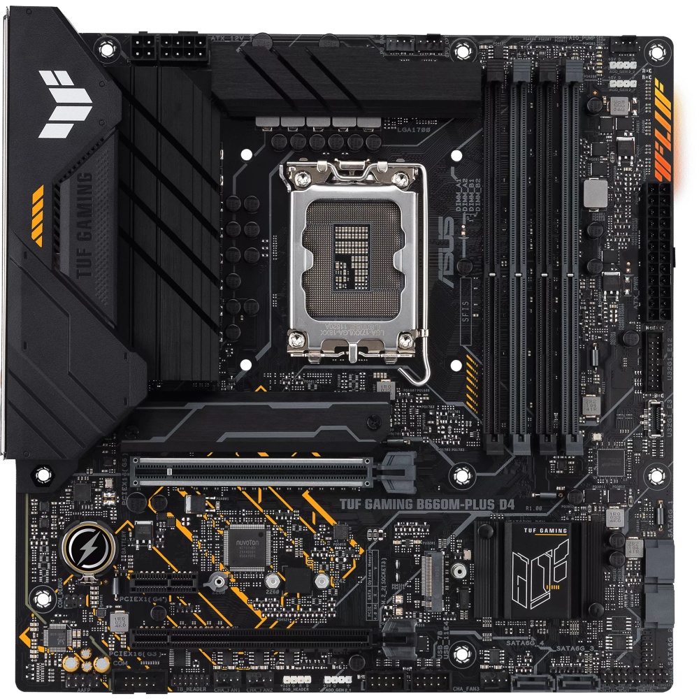 Материнская плата Asus TUF GAMING B660M-PLUS D4 4xDDR4 mATX AC`97 8ch(7.1) 2.5Gg RAID+HDMI+DP