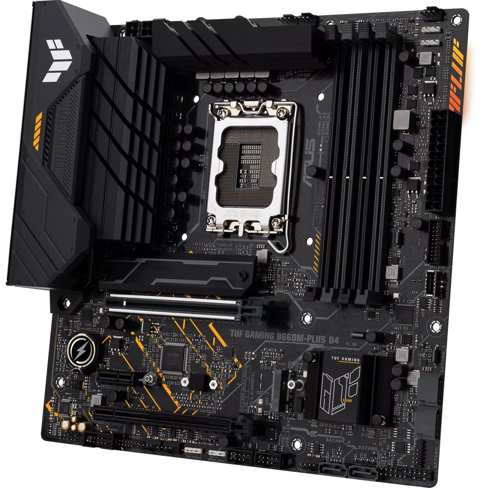 Материнская плата Asus TUF GAMING B660M-PLUS D4 4xDDR4 mATX AC`97 8ch(7.1) 2.5Gg RAID+HDMI+DP