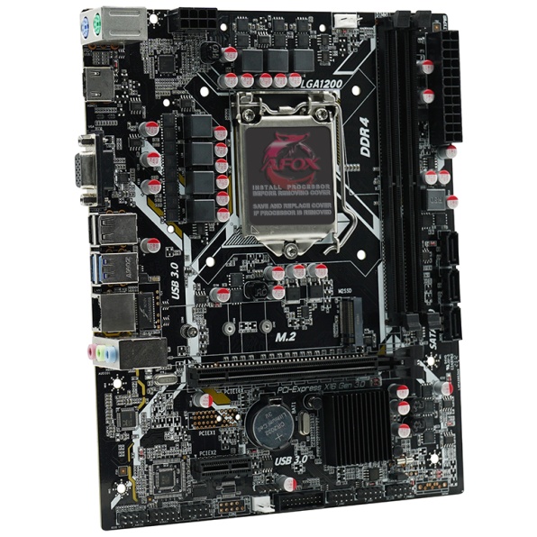 Материнская плата AFOX IH510D4-MA6-V2, LGA 1200, Intel H510, 2xDDR4, 3xSATA, 1xM.2, 1xPCI-E 4.0 x16,