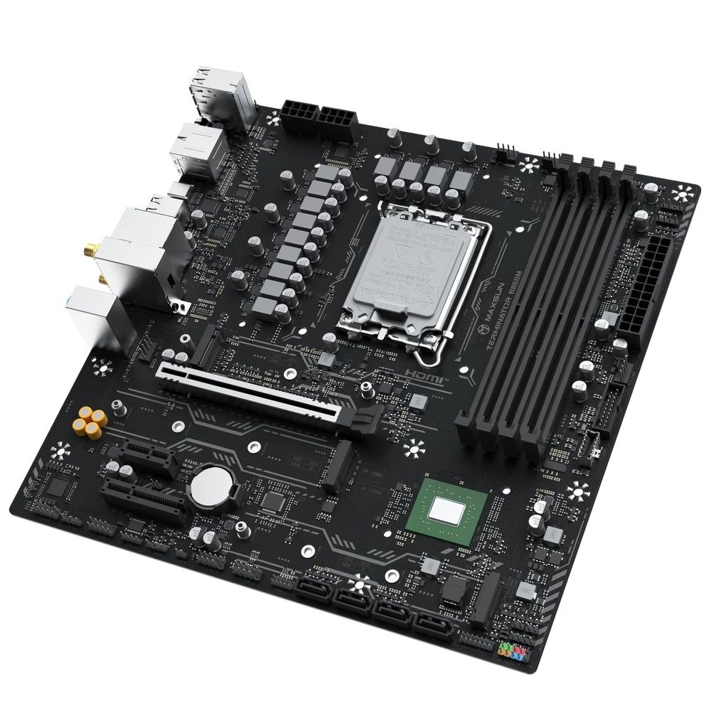 Материнская плата Maxsun MS-Terminator B860M WIFI B860, LGA1851, 4*DDR5, 1*PCIEx16, 1*PCIEx4, 1*PCIE