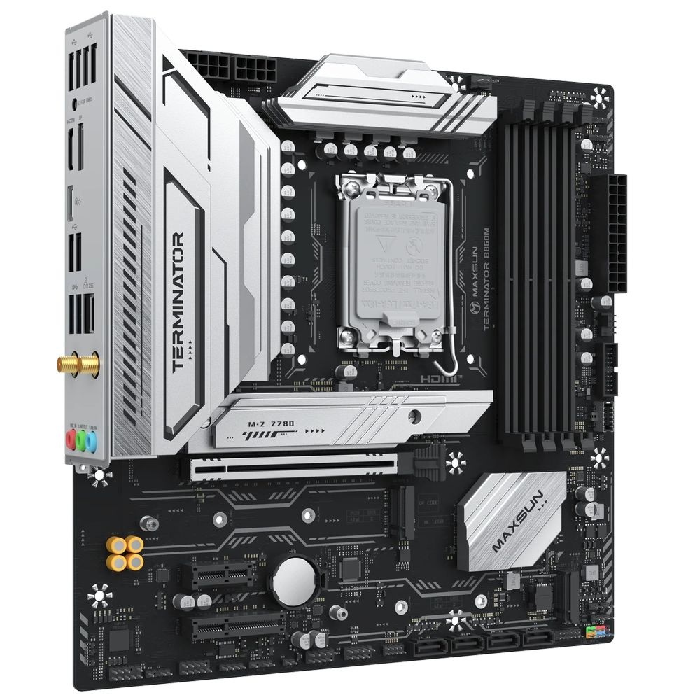 Материнская плата Maxsun MS-Terminator B860M WIFI B860, LGA1851, 4*DDR5, 1*PCIEx16, 1*PCIEx4, 1*PCIE