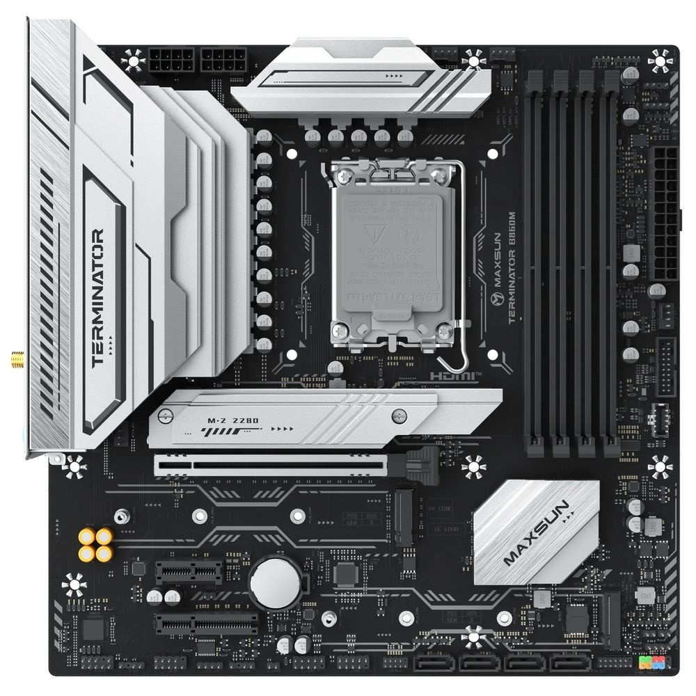 Материнская плата Maxsun MS-Terminator B860M WIFI B860, LGA1851, 4*DDR5, 1*PCIEx16, 1*PCIEx4, 1*PCIE