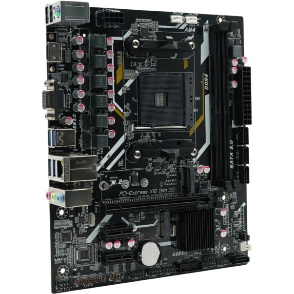 Материнская плата AFOX B550D4-MA5-V2, AM4, AMD B550, 4xDDR4, 4xSATA, 1xM.2, 1xPCIe 4.0 x16, 1xPCIe 4