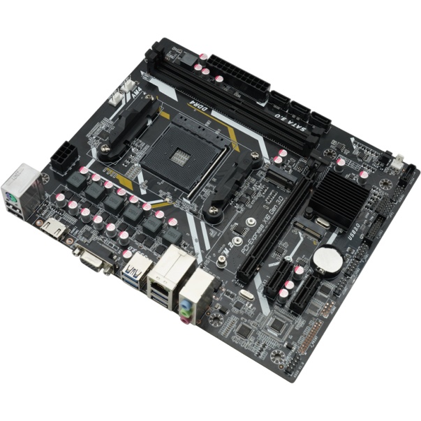 Материнская плата AFOX B550D4-MA5-V2, AM4, AMD B550, 4xDDR4, 4xSATA, 1xM.2, 1xPCIe 4.0 x16, 1xPCIe 4