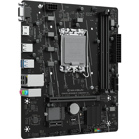 Материнская плата Maxsun MS-Challenger H610M-H WIFI H610, LGA1700, 2*DDR4, 1*PCIEx16, 1*PCIEx1, 1*M.