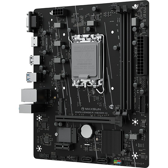 Материнская плата Maxsun MS-Challenger H610M-H WIFI H610, LGA1700, 2*DDR4, 1*PCIEx16, 1*PCIEx1, 1*M.