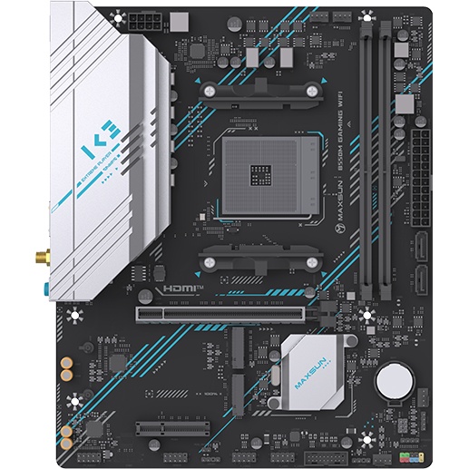 Материнская плата Maxsun MS-B550M GAMING WIFI B550, AM4, 2*DDR4, 1*PCIEx16, 1*PCIEx4, 1*PCIEx1, 2*M.