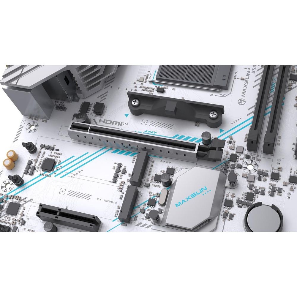 Материнская плата Maxsun MS-B550M GAMING WIFI ICE B550, AM4, 2*DDR4, 1*PCIEx16, 1*PCIEx4, 1*PCIEx1,