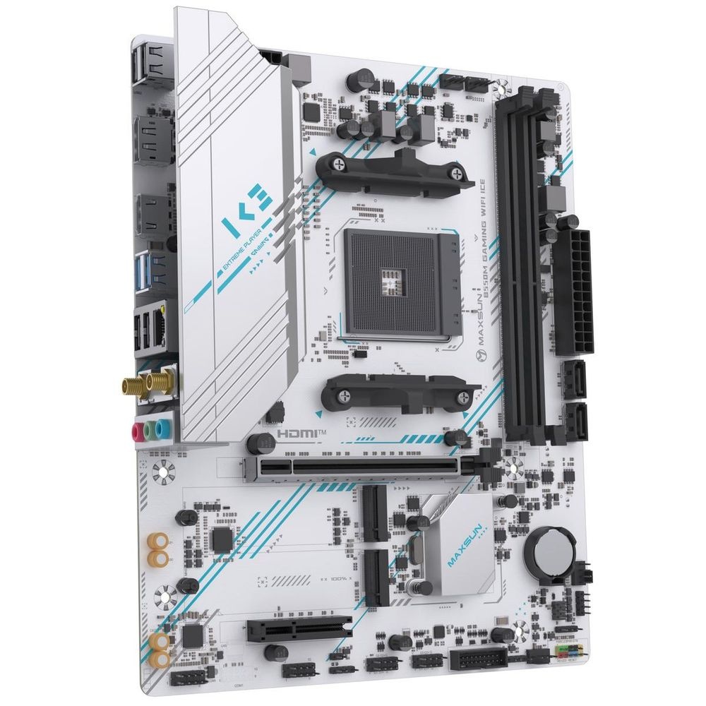 Материнская плата Maxsun MS-B550M GAMING WIFI ICE B550, AM4, 2*DDR4, 1*PCIEx16, 1*PCIEx4, 1*PCIEx1,
