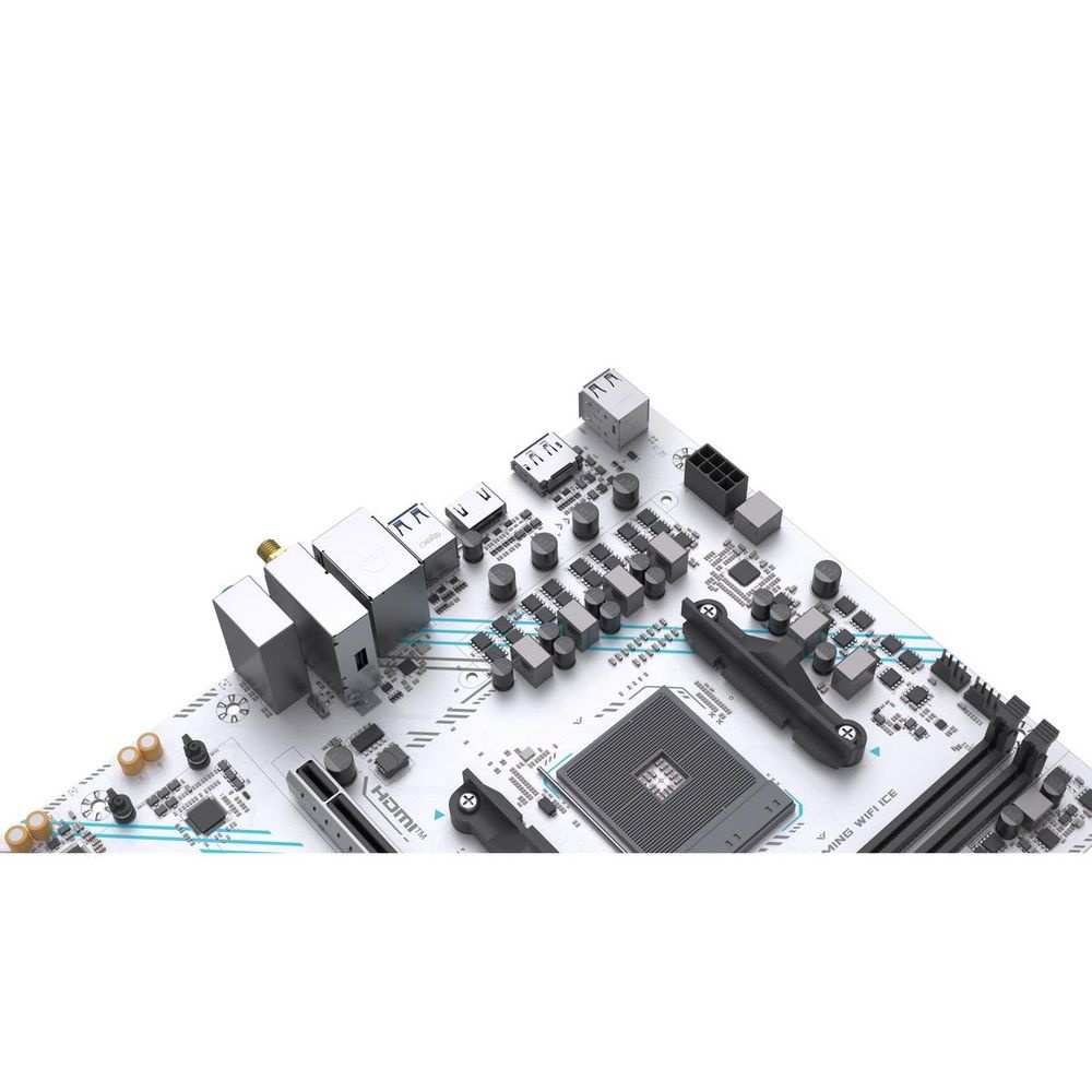 Материнская плата Maxsun MS-B550M GAMING WIFI ICE B550, AM4, 2*DDR4, 1*PCIEx16, 1*PCIEx4, 1*PCIEx1,