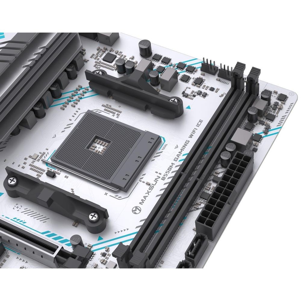 Материнская плата Maxsun MS-B550M GAMING WIFI ICE B550, AM4, 2*DDR4, 1*PCIEx16, 1*PCIEx4, 1*PCIEx1,
