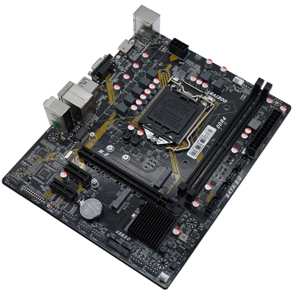 Материнская плата CBR H510M, LGA 1200, Intel H470, 2xDDR4, 3xSATA, 1xM.2, 1xPCI-E 3.0 x16, 1xPCI-E x