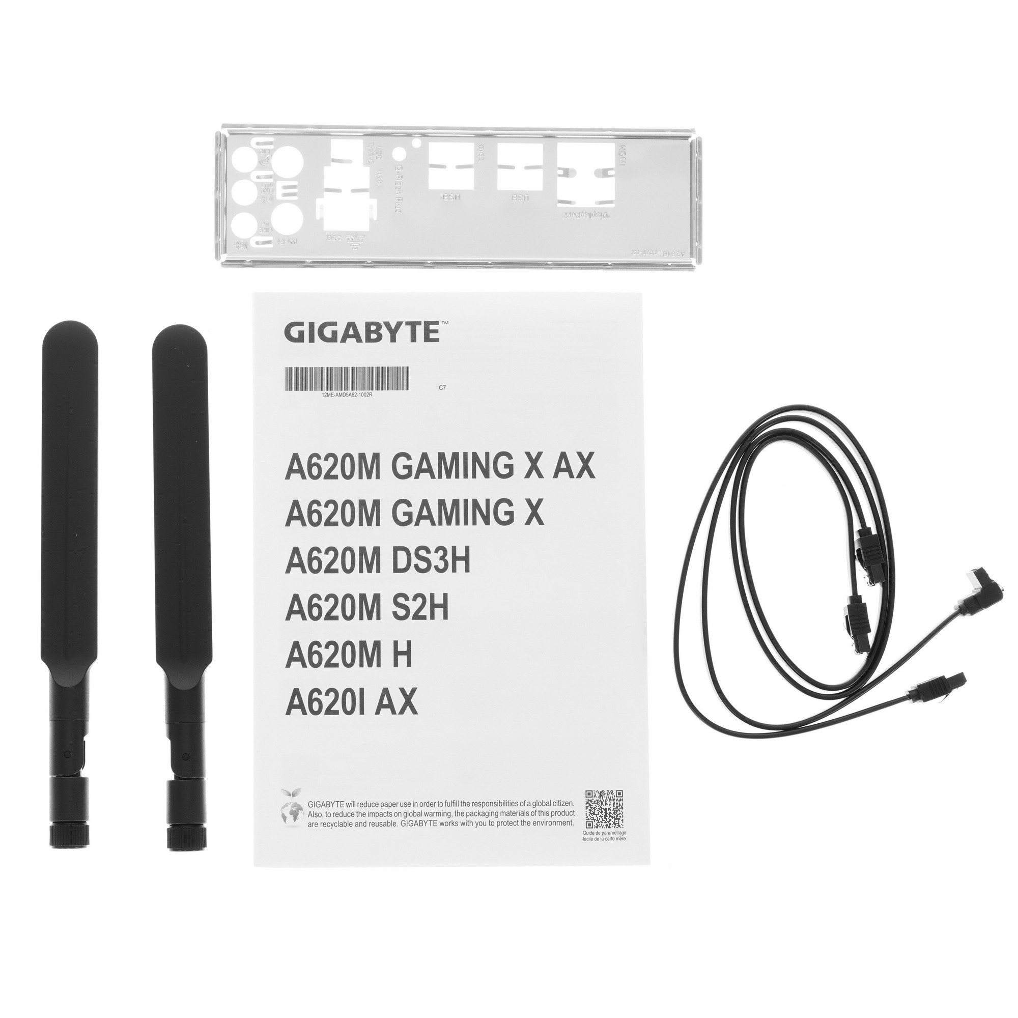 Материнская плата Gigabyte A620I AX, Mini-ITX, AM5, AMD A620, 2xDDR5, 2xSATA, 1xM.2, 1xPCI-E 4.0 x16