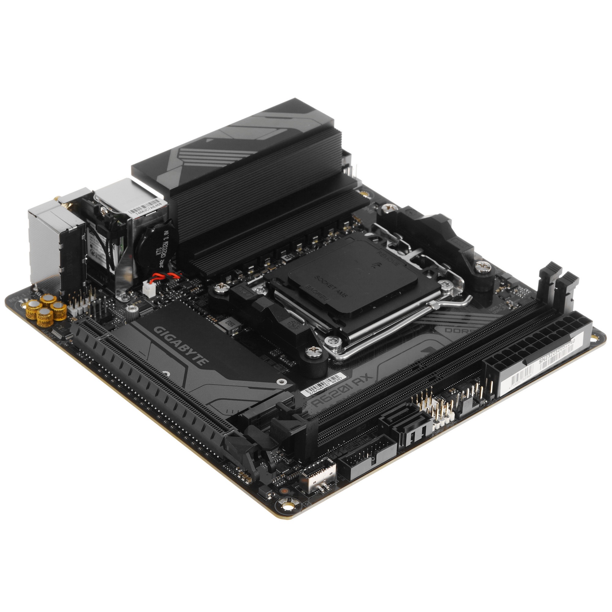 Материнская плата Gigabyte A620I AX, Mini-ITX, AM5, AMD A620, 2xDDR5, 2xSATA, 1xM.2, 1xPCI-E 4.0 x16