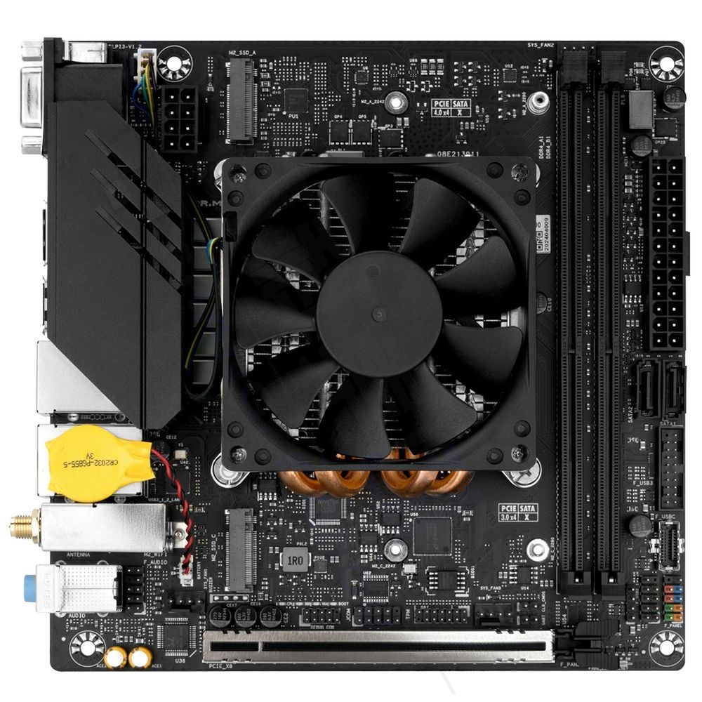 Материнская плата с ЦПУ Maxsun MS-MoDT 12450H ITX WIFI, Intel i5 12450H, 2xDDR4, 4xSATA, 3xM.2, 1xPC