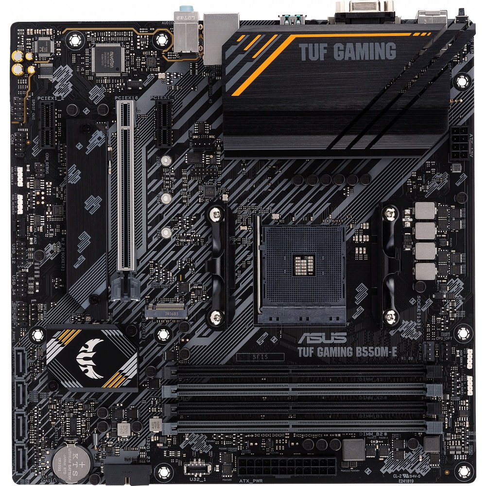 Материнская плата ASUS TUF GAMING B550M-E, AM4, AMD B550, 4xDDR4, 4xSATA, 2xM.2, 1xPCI-E 4.0 x16, 2x