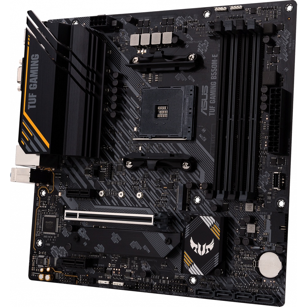 Материнская плата ASUS TUF GAMING B550M-E, AM4, AMD B550, 4xDDR4, 4xSATA, 2xM.2, 1xPCI-E 4.0 x16, 2x