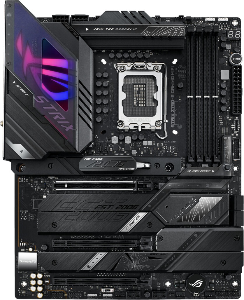 Материнская плата ASUS ROG STRIX Z790-E GAMING WIFI, LGA 1700, Intel Z790, 4xDDR5, 4xSATA, 5xM.2, 1x