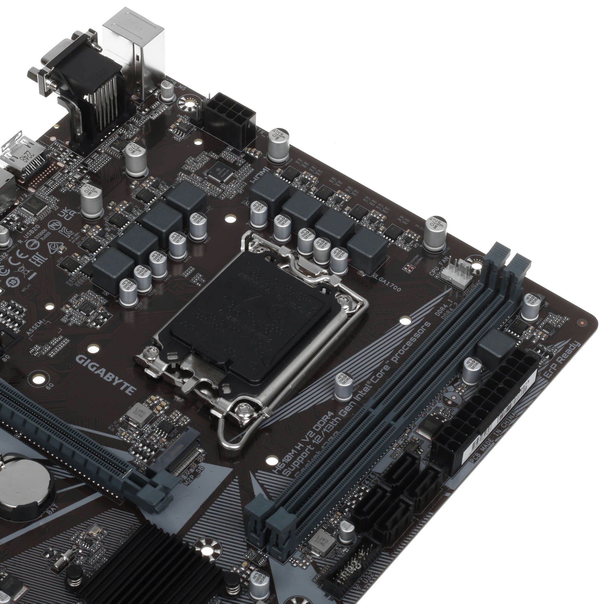Материнская плата Gigabyte H610M H V2 DDR4, LGA 1700, Intel H610, 2xDDR4, 4xSATA, 1xM.2, 1xPCIe 4.0