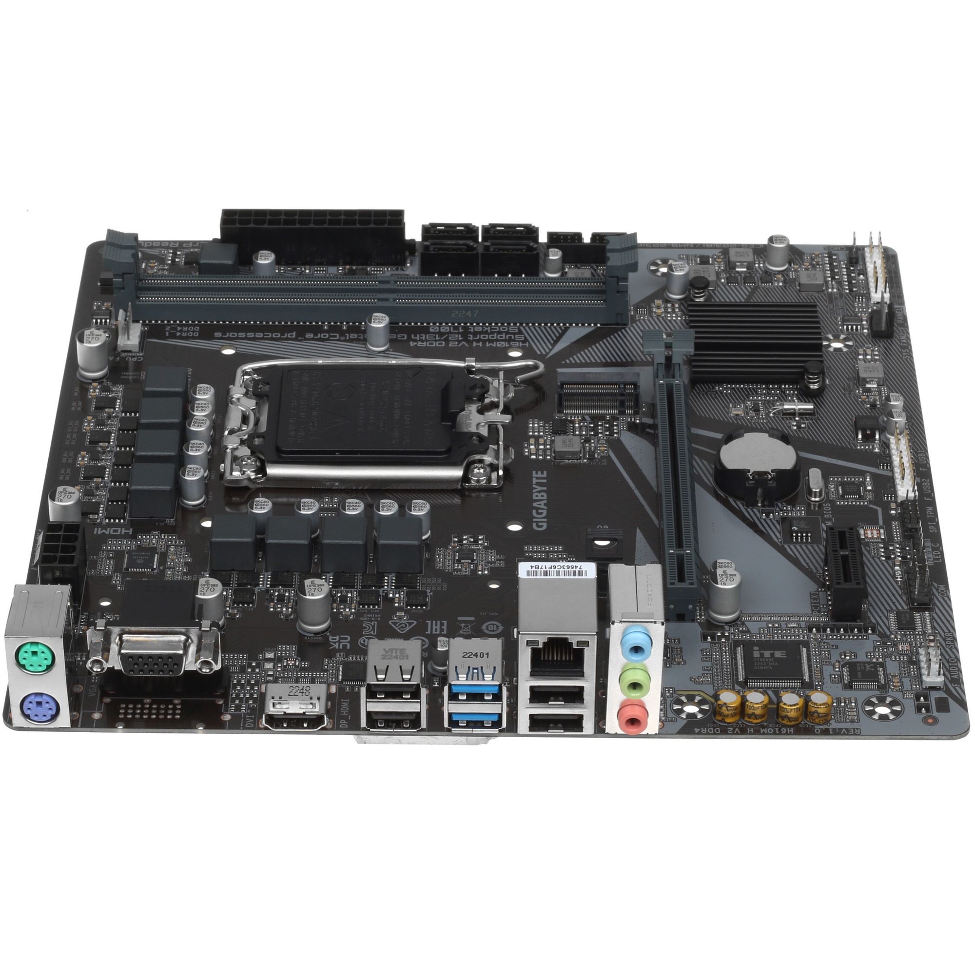 Материнская плата Gigabyte H610M H V2 DDR4, LGA 1700, Intel H610, 2xDDR4, 4xSATA, 1xM.2, 1xPCIe 4.0
