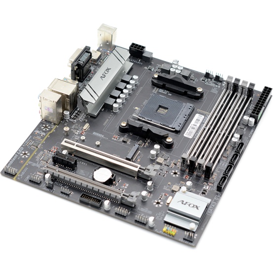 Материнская плата AFOX B550-MA-V2, AM4, AMD B550, 2xDDR4, 1xPCI-E 4.0 x16, 1xPCI-E 4.0 x4, 1xM.2, 4x