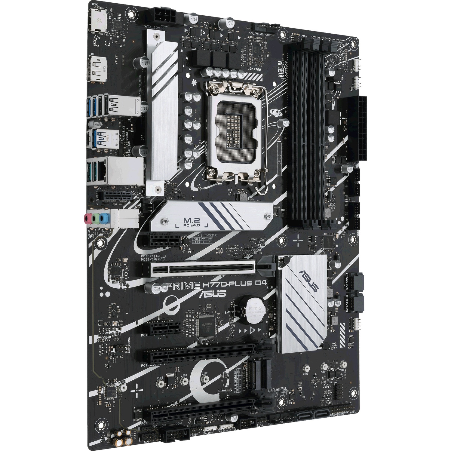 Материнская плата ASUS PRIME H770-PLUS D4, LGA1700, Intel H770, 4xDDR4, 4xSATA, 4xM.2, 1xPCIe 5.0 x1