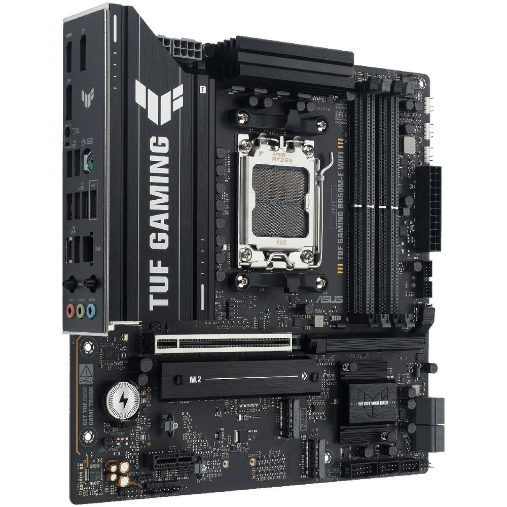 Материнская плата ASUS TUF GAMING B850M-E WIFI, AM5, AMD B850, 4xDDR5, 4xSATA, 3xM.2, 1xPCIe 5.0 x16