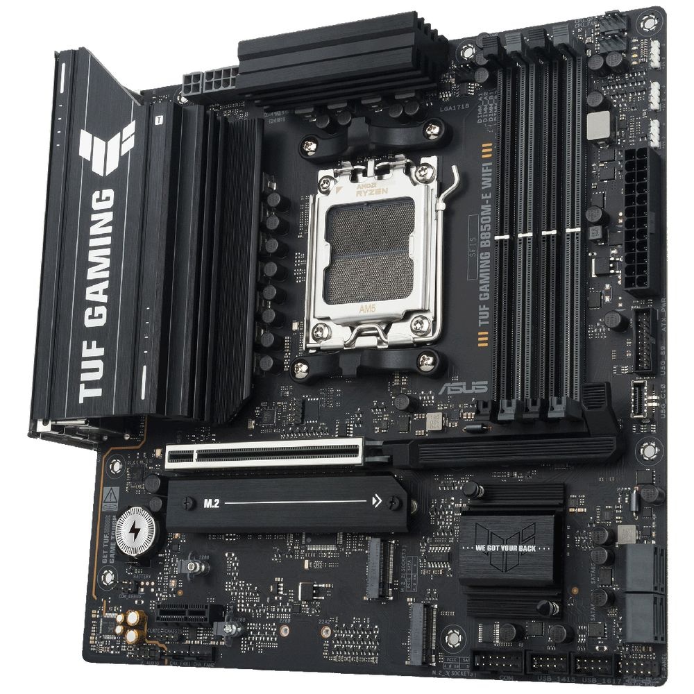 Материнская плата ASUS TUF GAMING B850M-E WIFI, AM5, AMD B850, 4xDDR5, 4xSATA, 3xM.2, 1xPCIe 5.0 x16