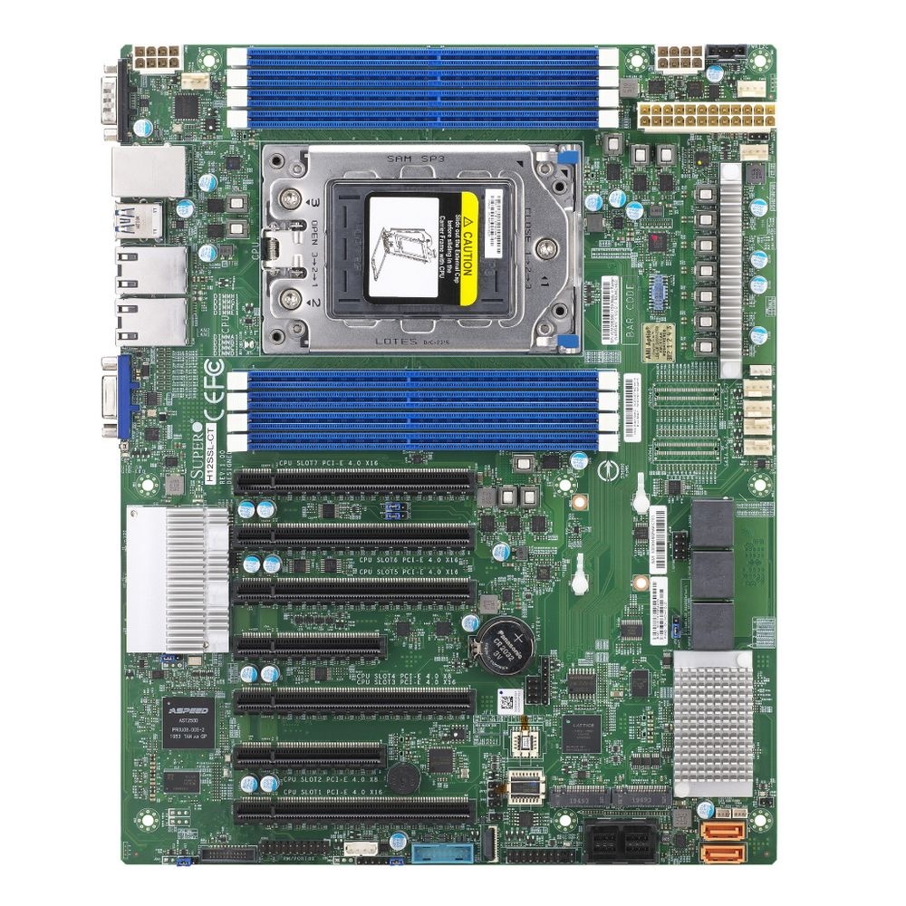 Материнская плата SuperMicro MBD-H12SSL-I-O Intelligent Platform Management Interface, Single AMD EP